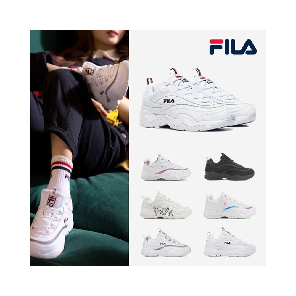 Korea Direct Mail [FILA] รองเท้าผ้าใบ FILA Ray Script รองเท้าน่าเกลียด ...