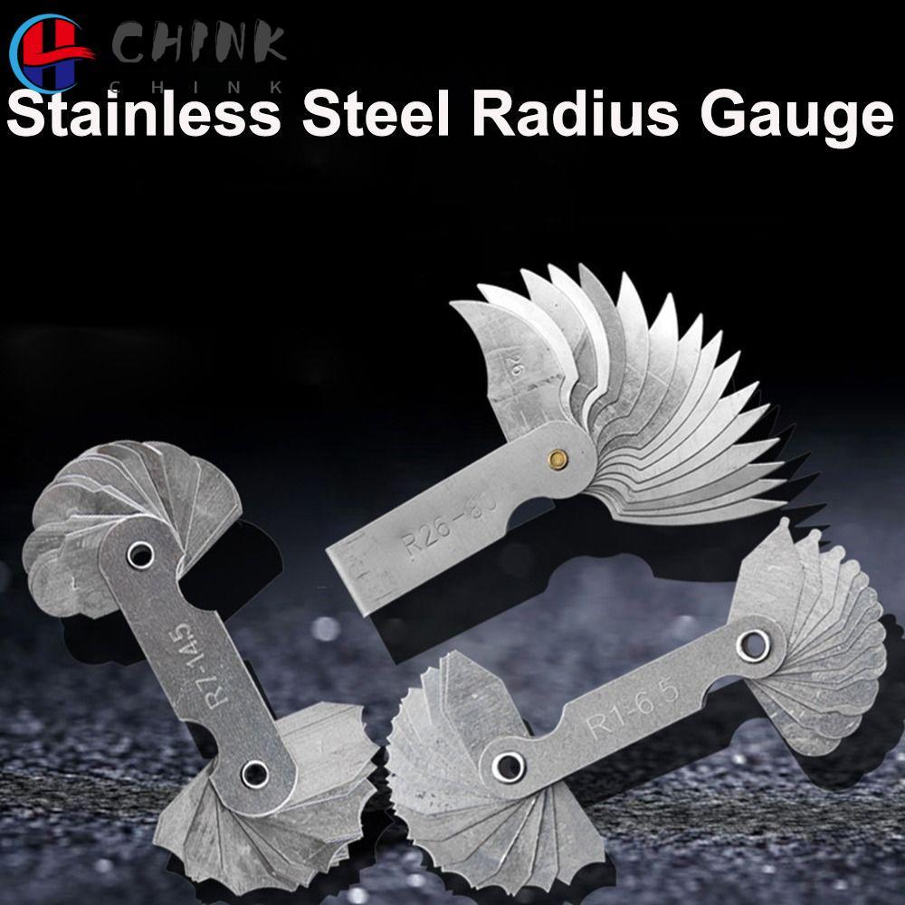 CHINK 16 ชิ้น/เซ็ต Screw Pitch Radius Fillet Gauge วัด Gage สแตนเลสการ ...