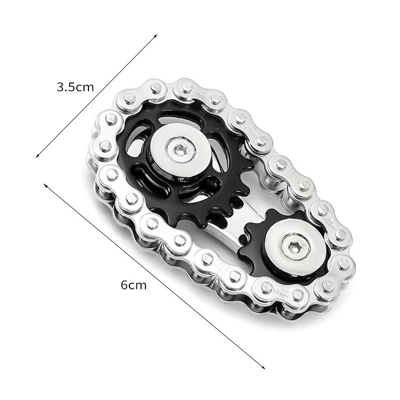 ABTH โลหะเฟืองโซ่ Flywheel ปลายนิ้ว Gyro Fidget Spinner ของเล่น Anti ...