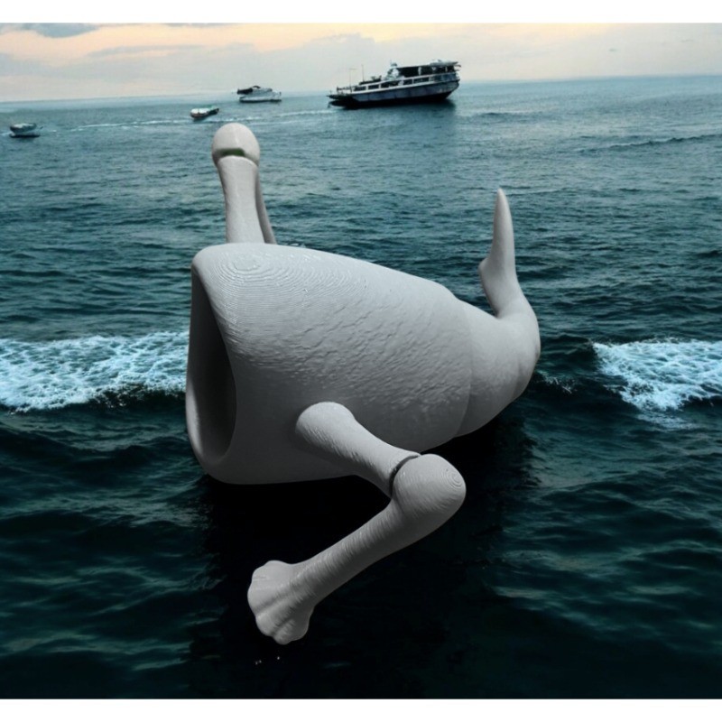 Cuero Sea Monster Bloop 3D การพิมพ์ Action Figure ของเล่น Ghost ...