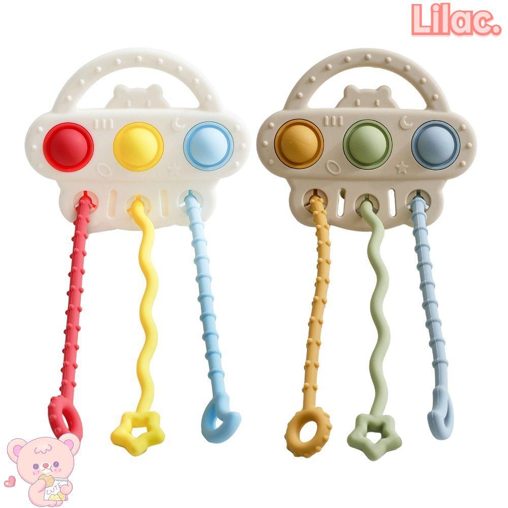 LIILACC Baby Pull String ของเล่น,ซิลิโคน Bitable Baby Soothing Rattle ...