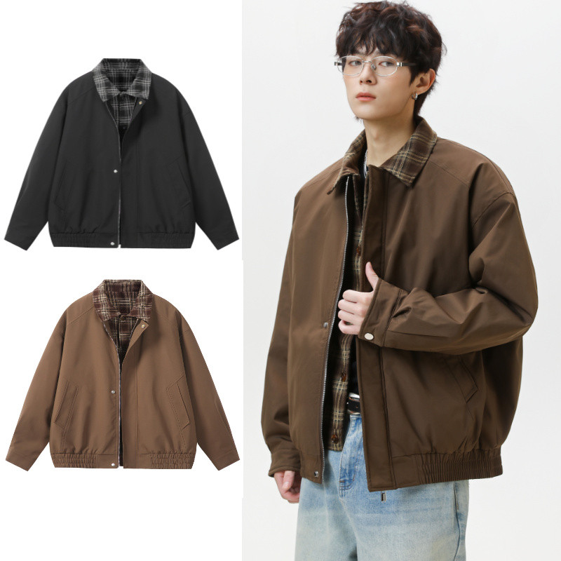 SUIKONE ซุยโคเนะ เสื้อแจ็คเก็ตผู้ชาย สไตล์ฮาราจูกุ ระดับไฮเอนด์