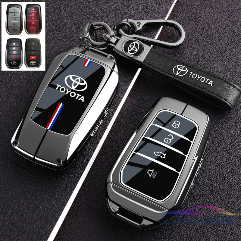สังกะสีอัลลอยด์รถ Remote Key Case ฝาครอบสําหรับ Toyota Fortuner Camry ...