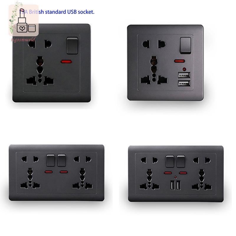 [FI] EU Standard Usb Socket Grey ฝังแผงปลั๊กไฟติดผนัง GOOD | Shopee ...