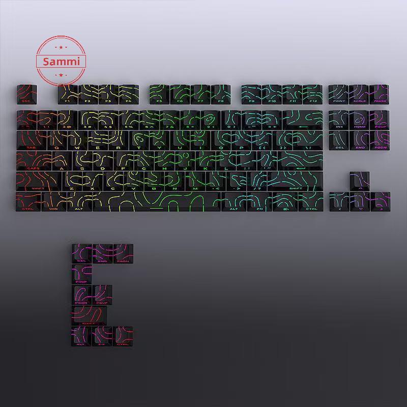Sammi Keycaps 4.0 รุ่น Shine ผ่าน 97 Key PBT โปรไฟล์ด้านข้างพิมพ์ ...