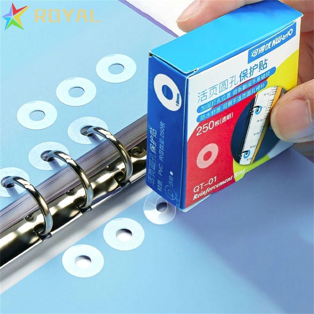 ROYAL Hole Punch Protector Office 250pcs แหวนเสริมหลวม Leaf Self ...