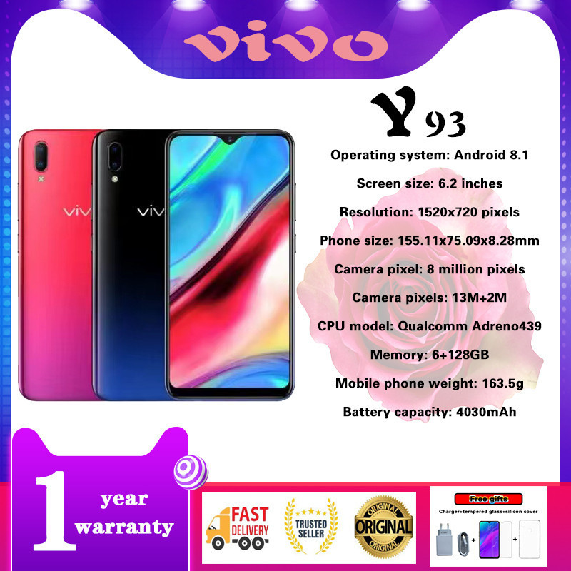Vivo Y93 Y11 (6GB RAM + ROM 128GB) สมาร์ทโฟนต้นฉบับ LTE ขนาด 622 นิ้ว ...