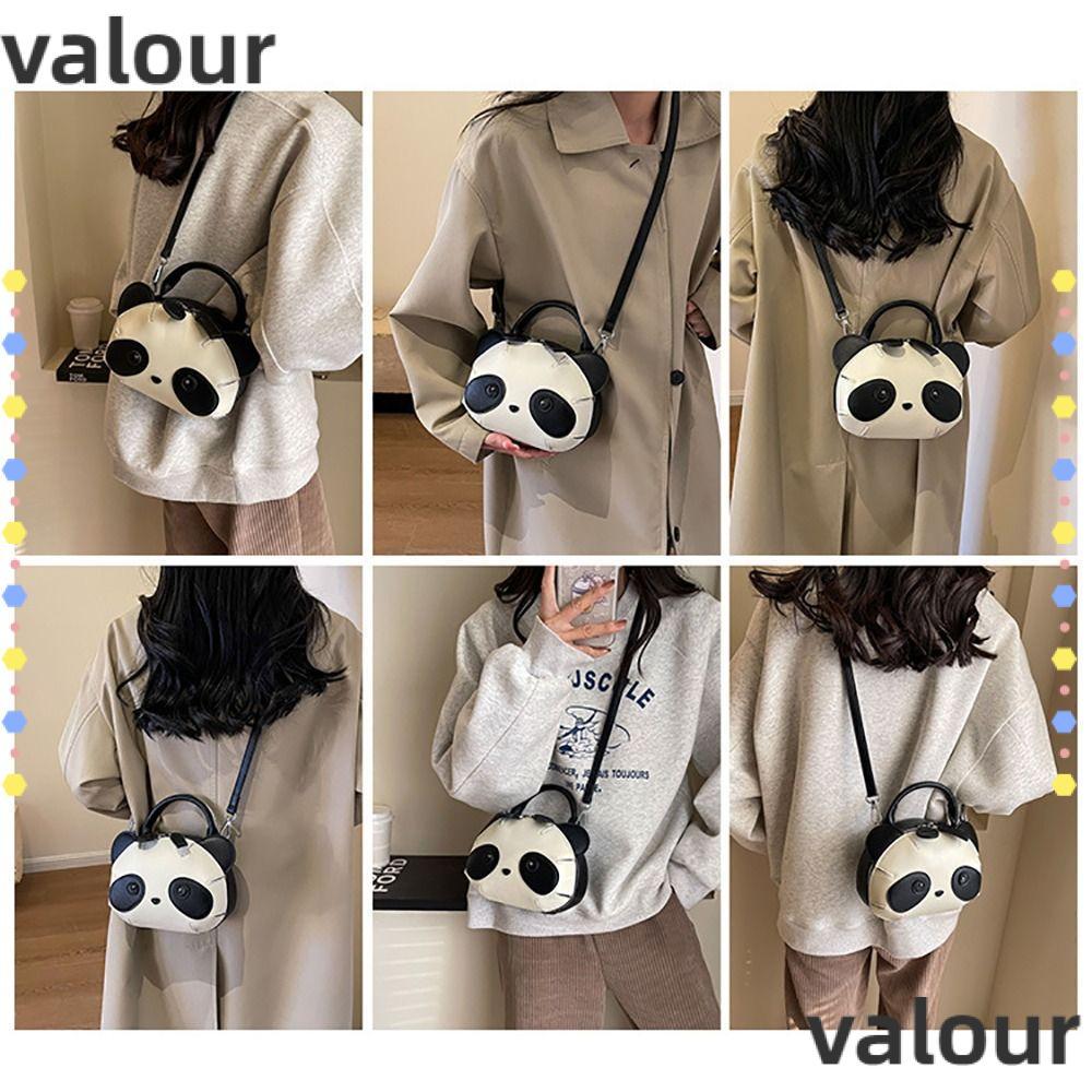 VALOUR Panda กระเป๋าสะพายข้างแบบการ์ตูน พีวียูหนัง ดีไซน์น่ารัก สไตล์ ...