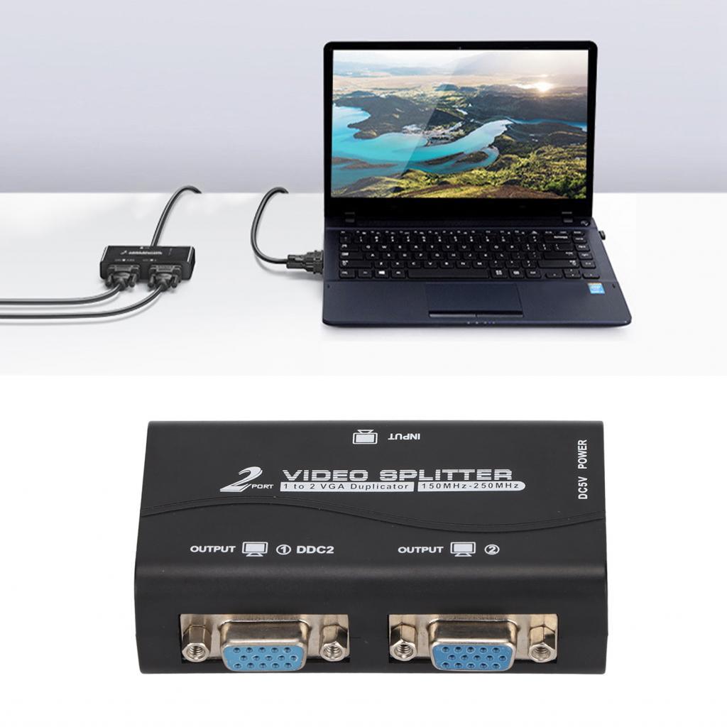 Tomvorks VGA Splitter 1 ใน 2 Out 250MHz USB Powered 1920x1440 1080P การ ...