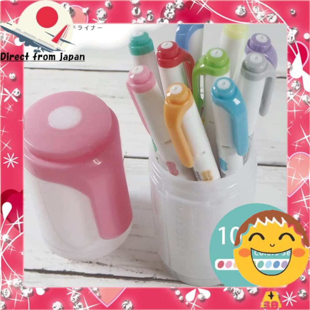 Zebra Mildliner Highlighters, 10 Colors, with Hard Case - Yellow WKT7 ...