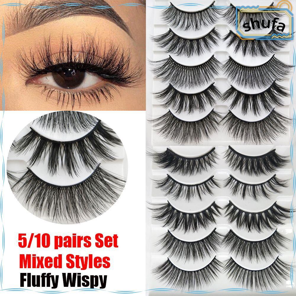 SHUFA SKONHED 5/10 คู่รูปแบบผสมเครื่องมือต่อผมปุยผมเต็มแถบ Handmade ...
