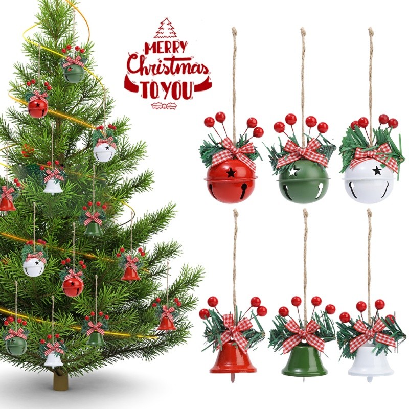 จี้เครื่องประดับ Bowknot Bell สำหรับตกแต่งคริสต์มาส DIY - ของแต่งงานปาร์ตี้และวันหยุด