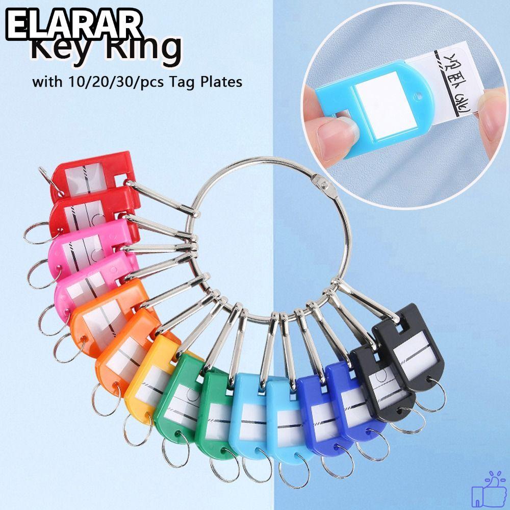 เอลรา‌R Key Ring,พลาสติกโลหะแยกแหวนแบบพกพาKey Organizer,ทนทานพร้อมแผ่น ...