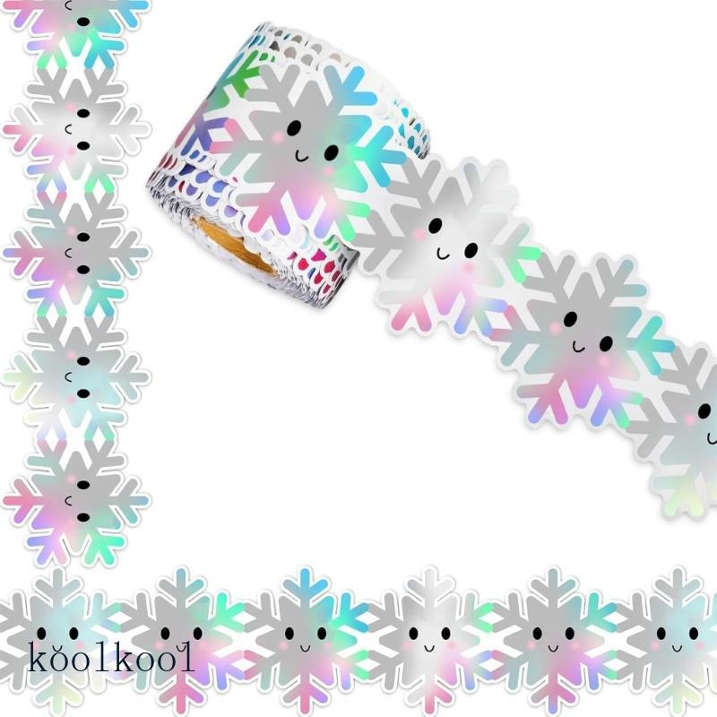 Kool 10m Bulletin Board Borders Snowflake สติ๊กเกอร์ตกแต่งธงวัน Border ...