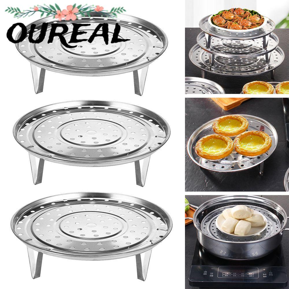 OUREAL Steamer Rack ถาดขาตั้งเครื่องครัวสแตนเลส | Shopee Thailand