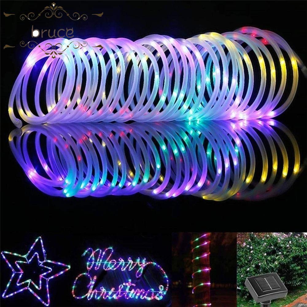 BRUCE เชือกหลอดไฟพลังงานแสงอาทิตย์, 50LEDs 3 สี LED String Light, โคมไฟ ...