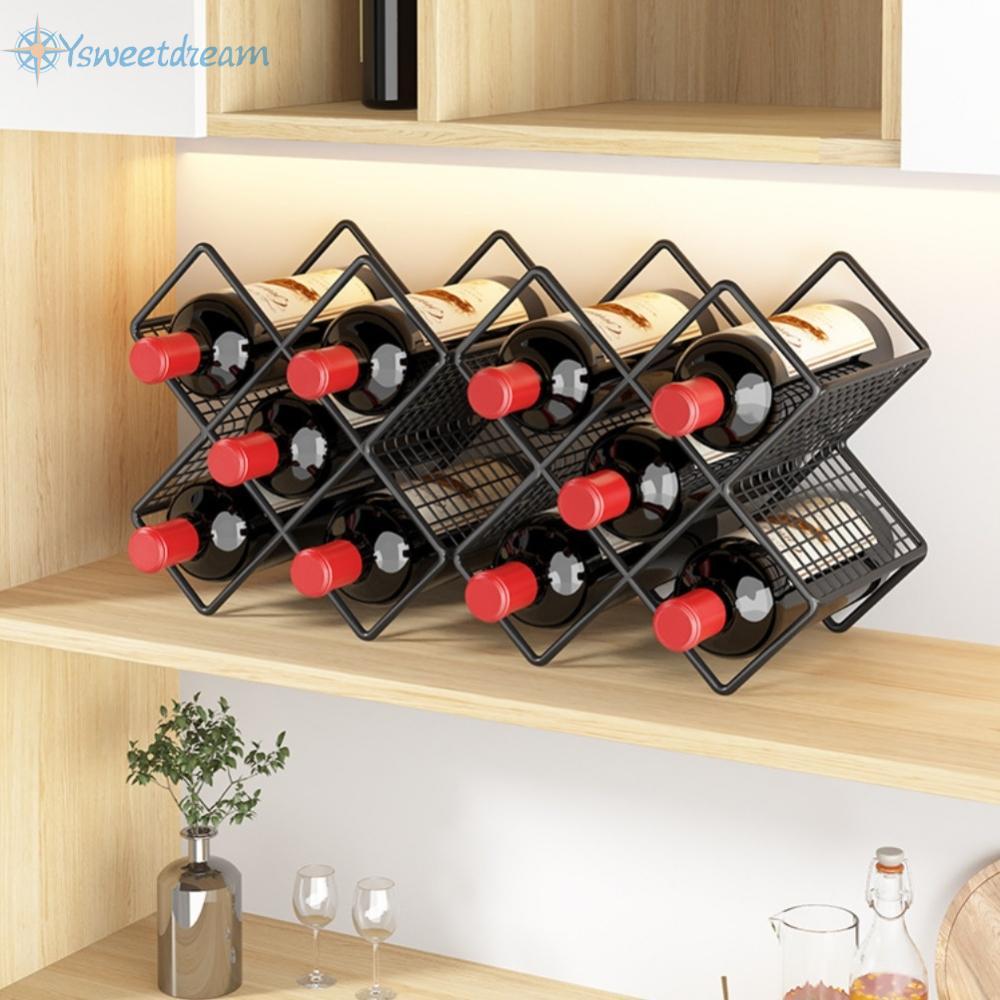 【SWTDRM】Horizontal bottle storage wrought iron wine rack for restaurant ...