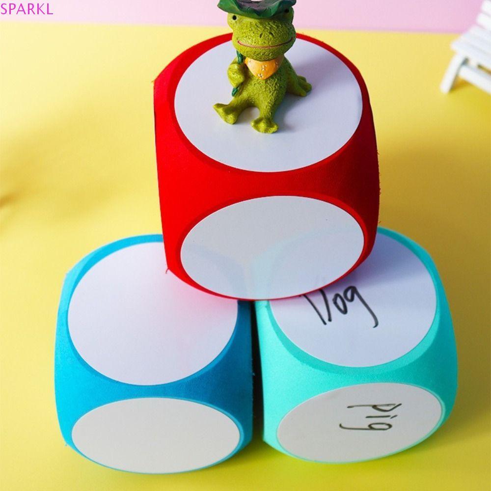 SPARKLENOVA Wipe Off Cube,แบบพกพาสีขาวบอร์ดDIY Blank Cube,Blankเกมก้อน ...