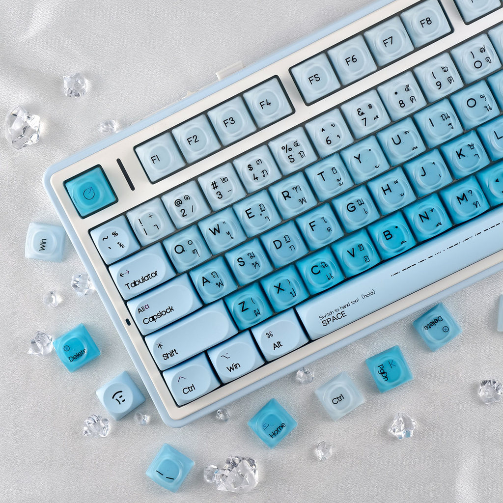 MAIMOOO Blue Haze Keycap 132 คีย์ HOA Profile PBT PC Double Shot Dye ...