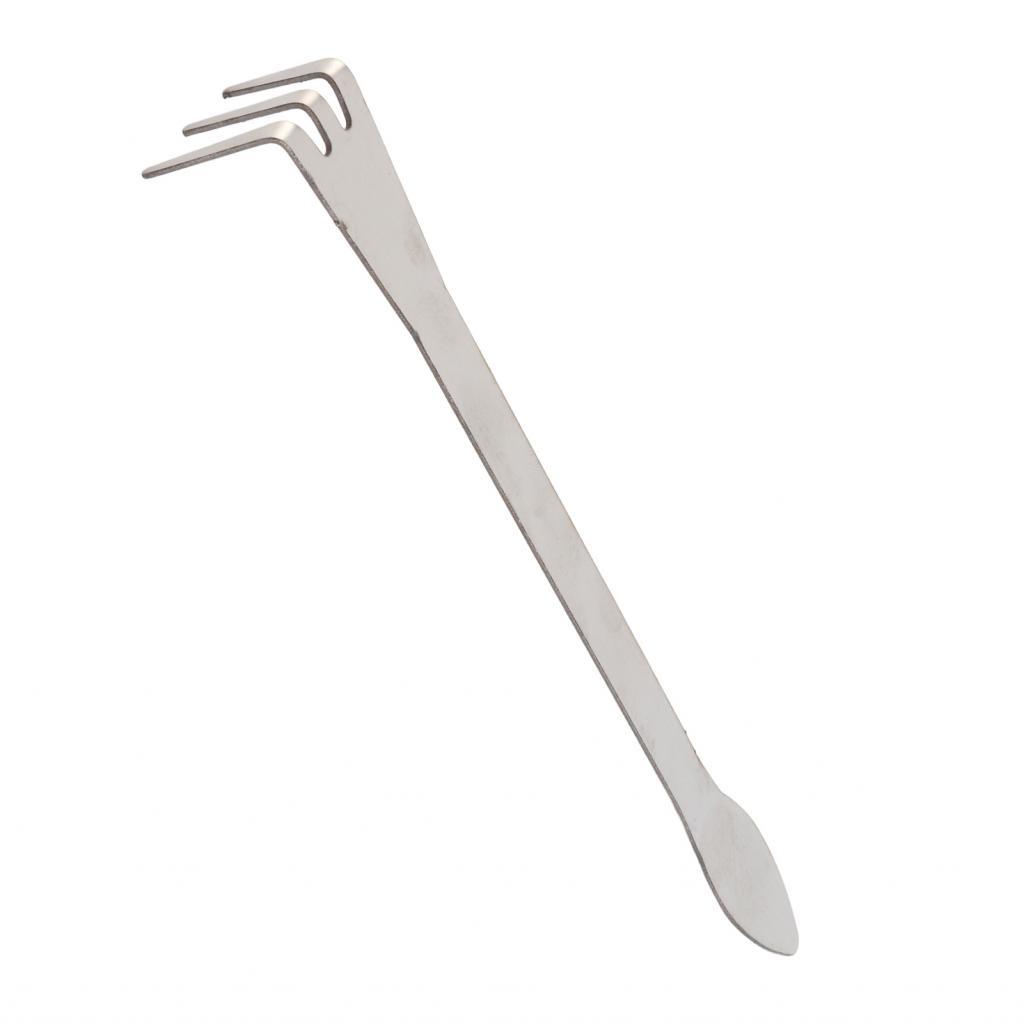 Tophome-TH สแตนเลส 3-PRONG Root Rake คลายดินเครื่องมือบอนไซพร้อมที่จับ ...
