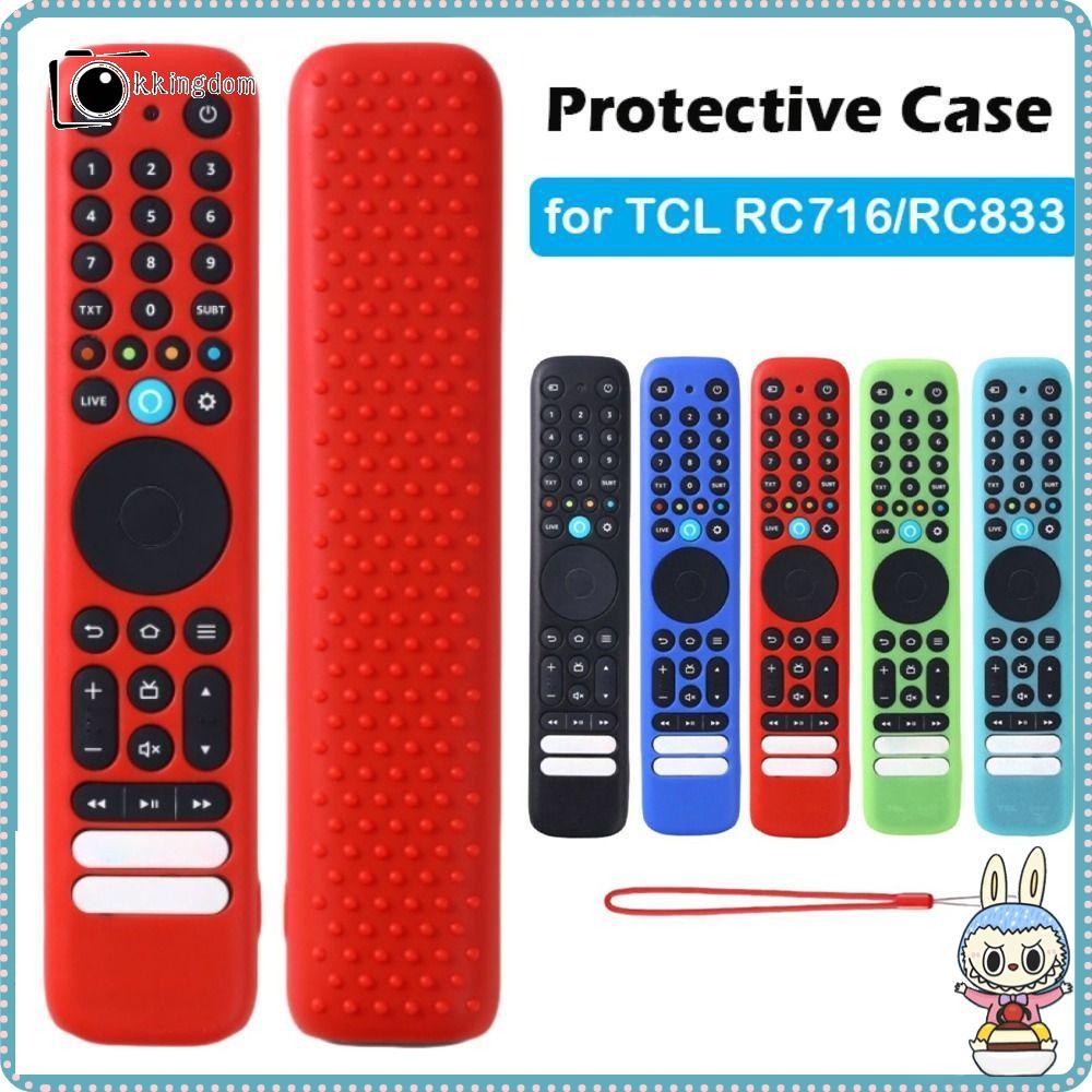 ฝาครอบรีโมทคอนโทรลซิลิโคนสำหรับ TCL RC716/RC833 ทนทานและมามพร้อมเชือก ...