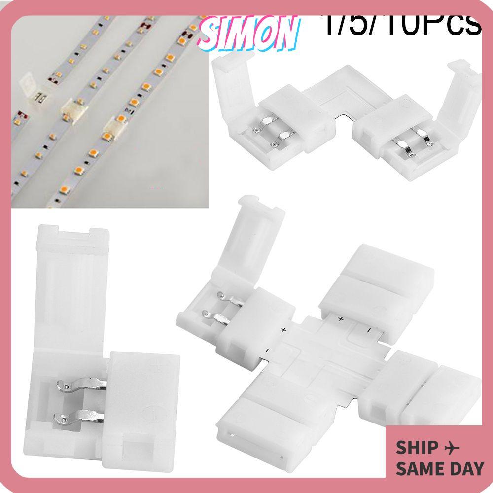 SIMON 1/5/10 ชิ้น LED Strip Connector ฟรีมุมเชื่อม Solderless 8 มม.10 ...