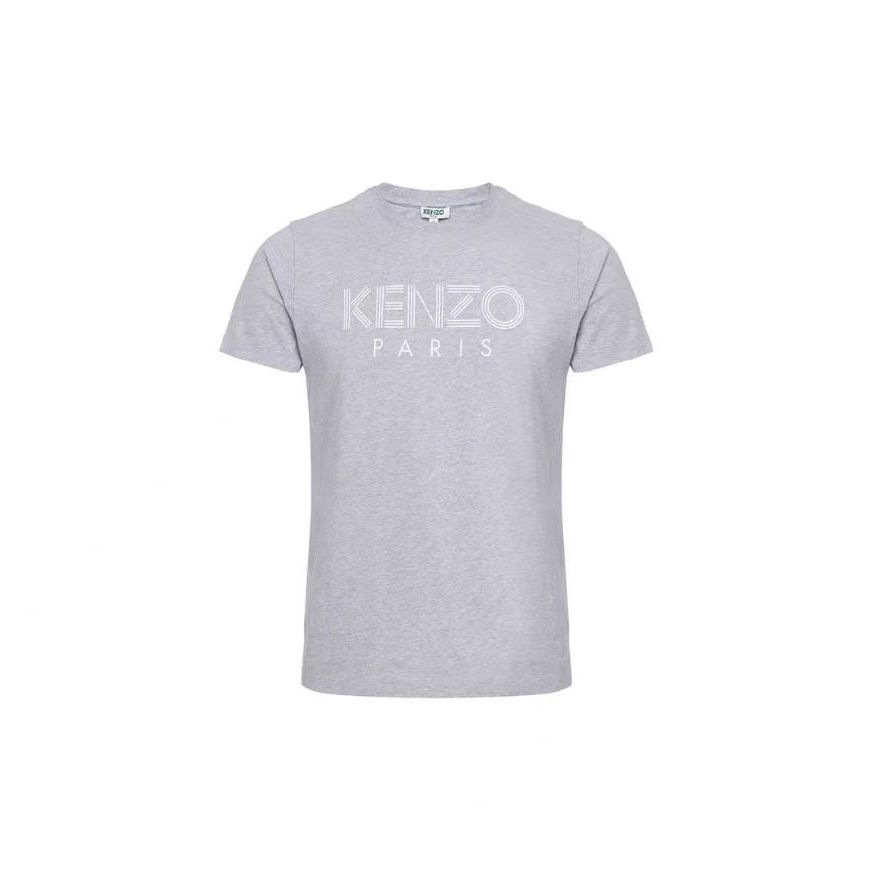 KENZO Logo Letter Print Round Neck Short Sleeve T-Shirt Men Style ...