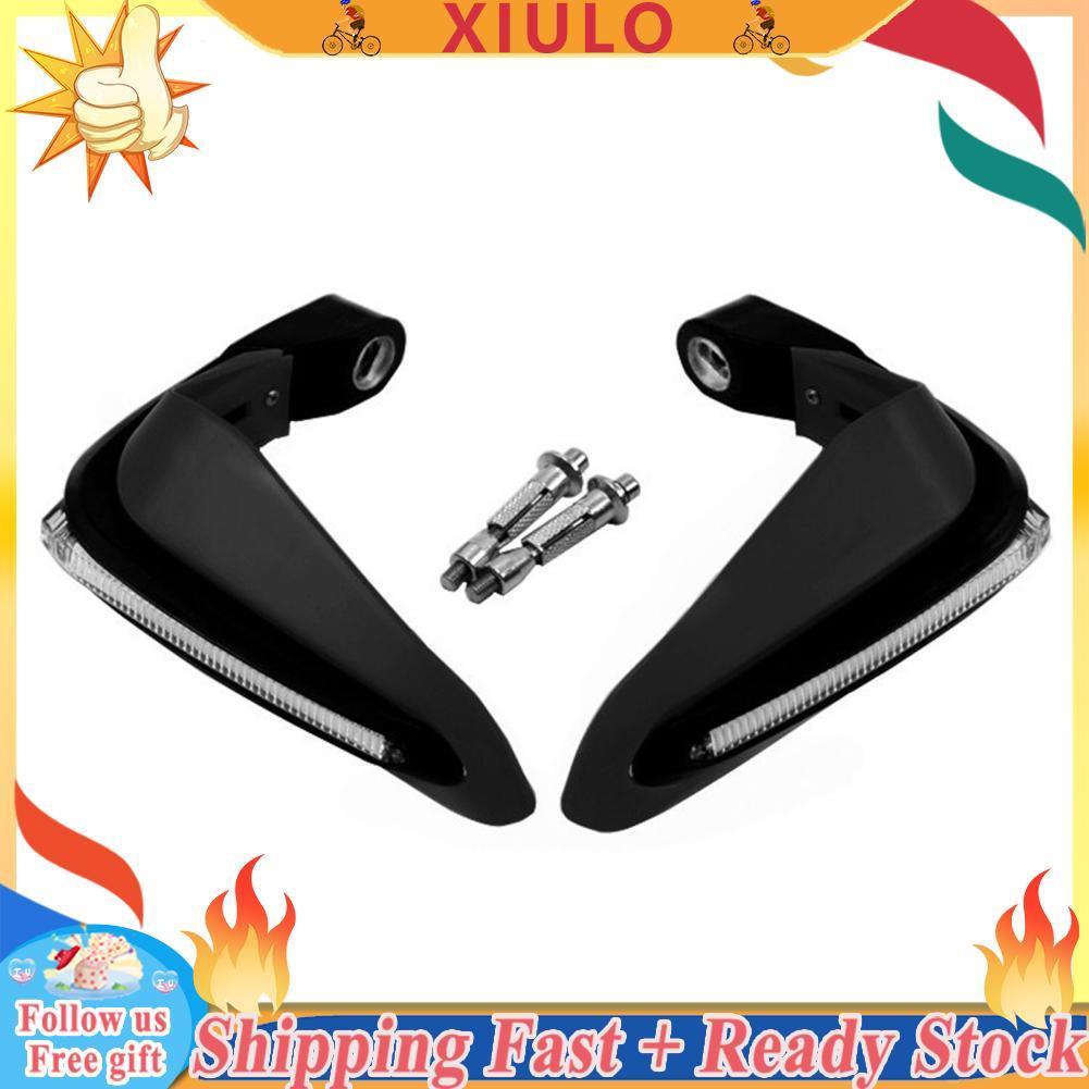 Xiulo LED รถจักรยานยนต์ Hand Grips Guards Handguards พร้อมไฟ LED ด้าม ...