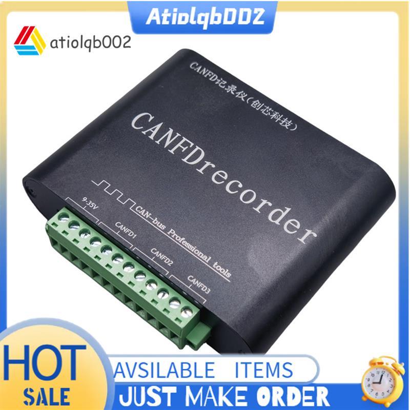 เครื่องบันทึกข้อมูลรถบัส CANFD 10K-5Mbps การบันทึกเสียงออฟไลน์ 3 ช่อง ...