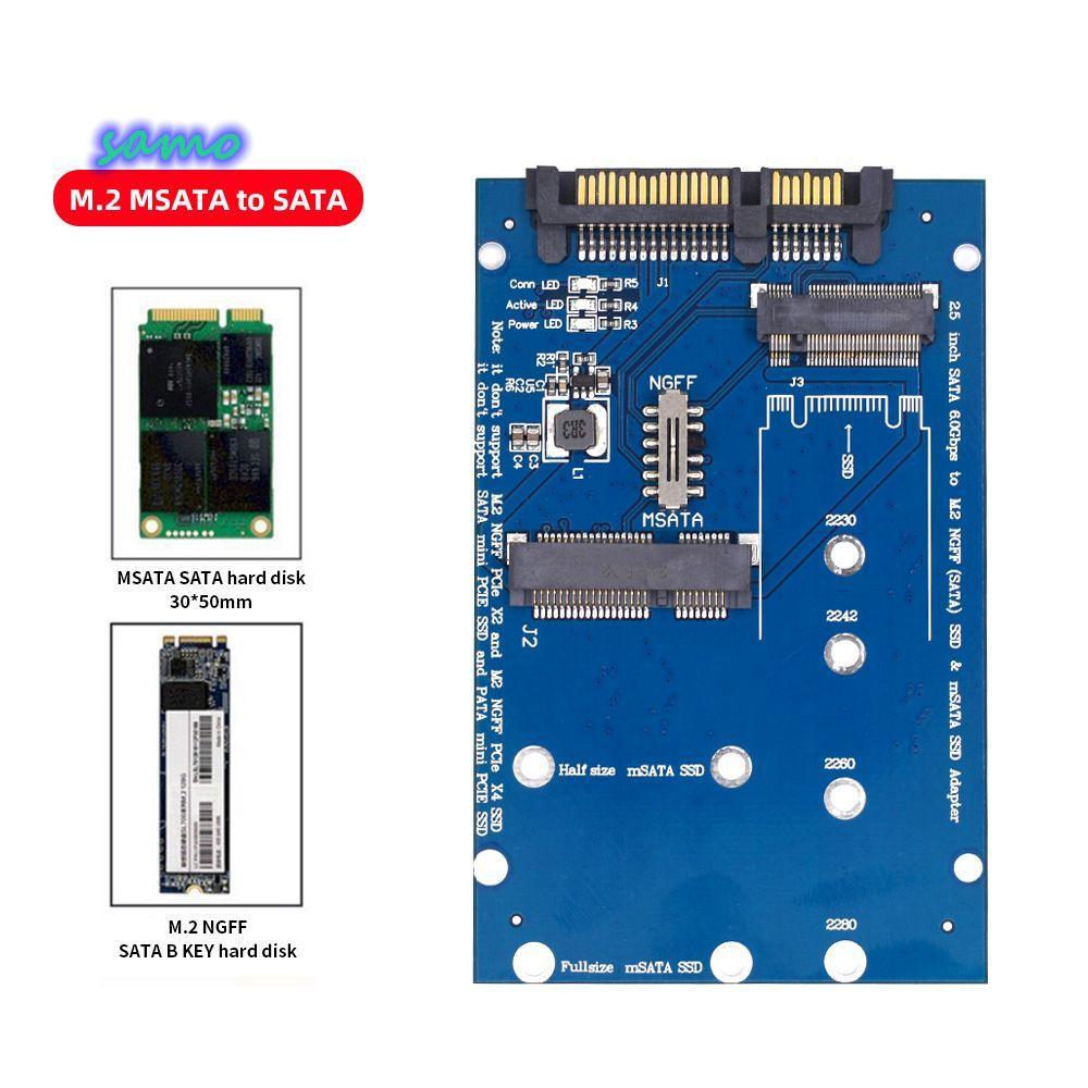 SAMO M.2 MSATA เป็น SATA 6.0Gbps Professional SATA SSD เป็นการ์ดแปลง ...