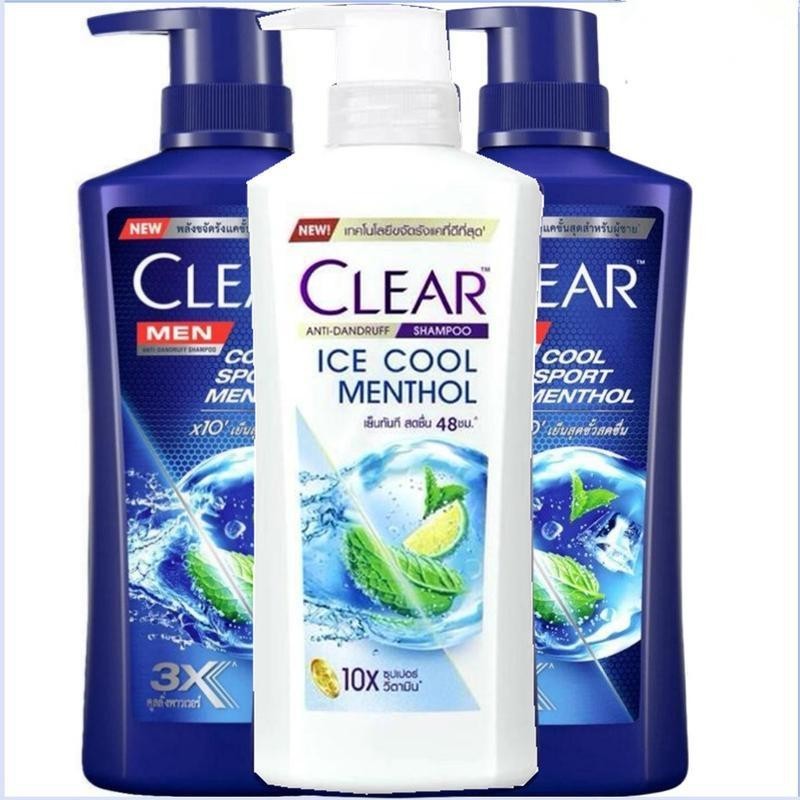 COD Clear Men Shampoo 370มล x3 เคลียร์ เมน คูล เมนทอล แอนตี้แดนดรัฟ ...