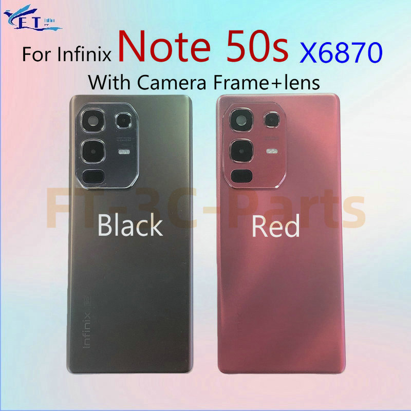 สําหรับ Infinix Note 50s X6870 แบตเตอรี่กระจกฝาหลังด้านหลังประตูกรอบ ...