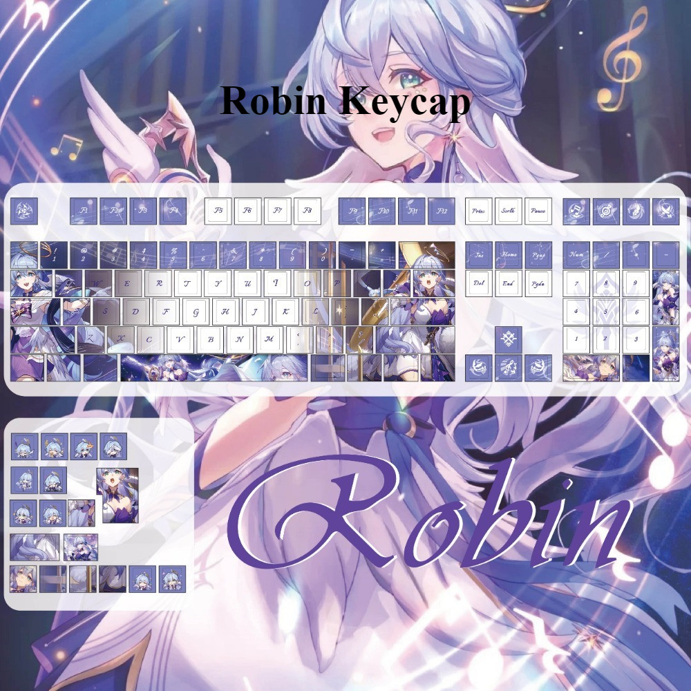 Robin Keycaps โปรไฟล์เชอร์รี่ PBT 120 คีย์ Wooting Aula F75 Mechanical ...
