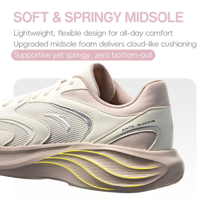 ANTA Nebula 2 Women Running Shoes Mesh Breathable Lightweight รองเท้าวิ่งผู้หญิง  9225C5505  Official Store — รองเท้ากีฬา แบรนด์ Anta ของแท้ 100% เช็คราคาจาก Shopee Lazada thumbnail 2