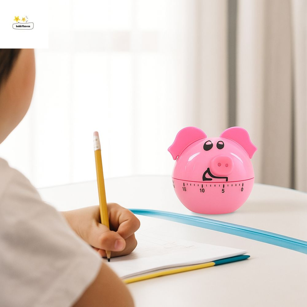 HOBBYHAVEN Pig Shaped Timer, 60-Mute Manual Timer Mechanical Timer ...