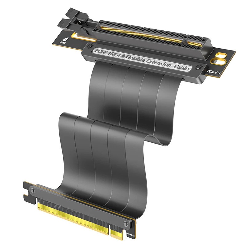 Dual 90 องศา PCIE4.0 GPU Extension สาย PCI Express X16 ถึง 16X Slot ...
