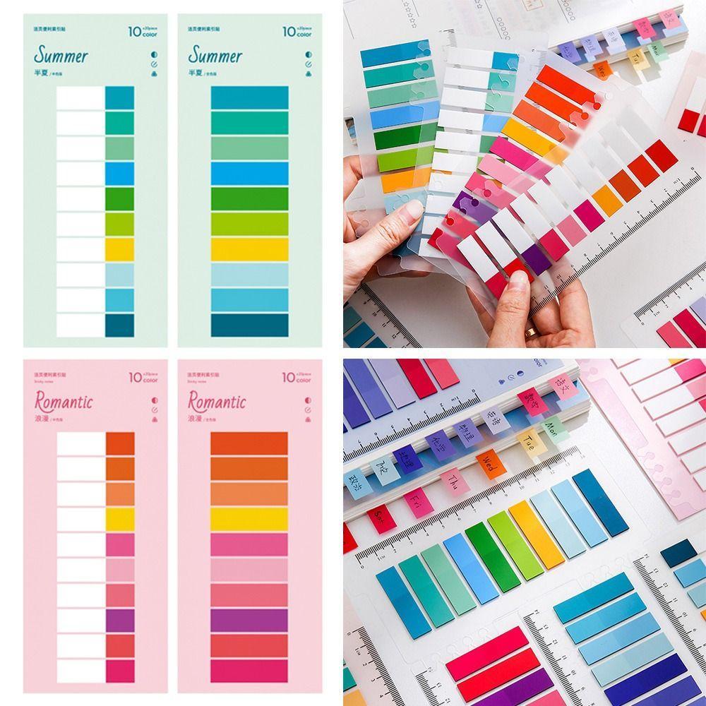 ROSEGOOD 4Bag Sticky Notes Key Points Label สีสันแปลกบุ๊คมาร์ค DIY ...