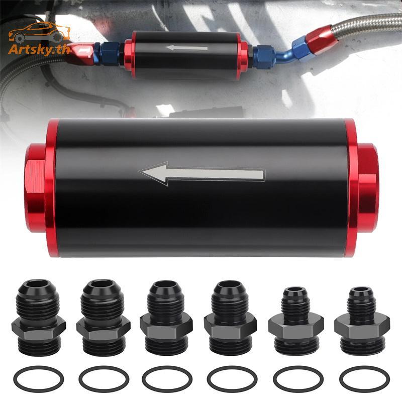ARS 50mm Filter 100 Micron Cleanable Inline Fuel Filter Mount Universal ...