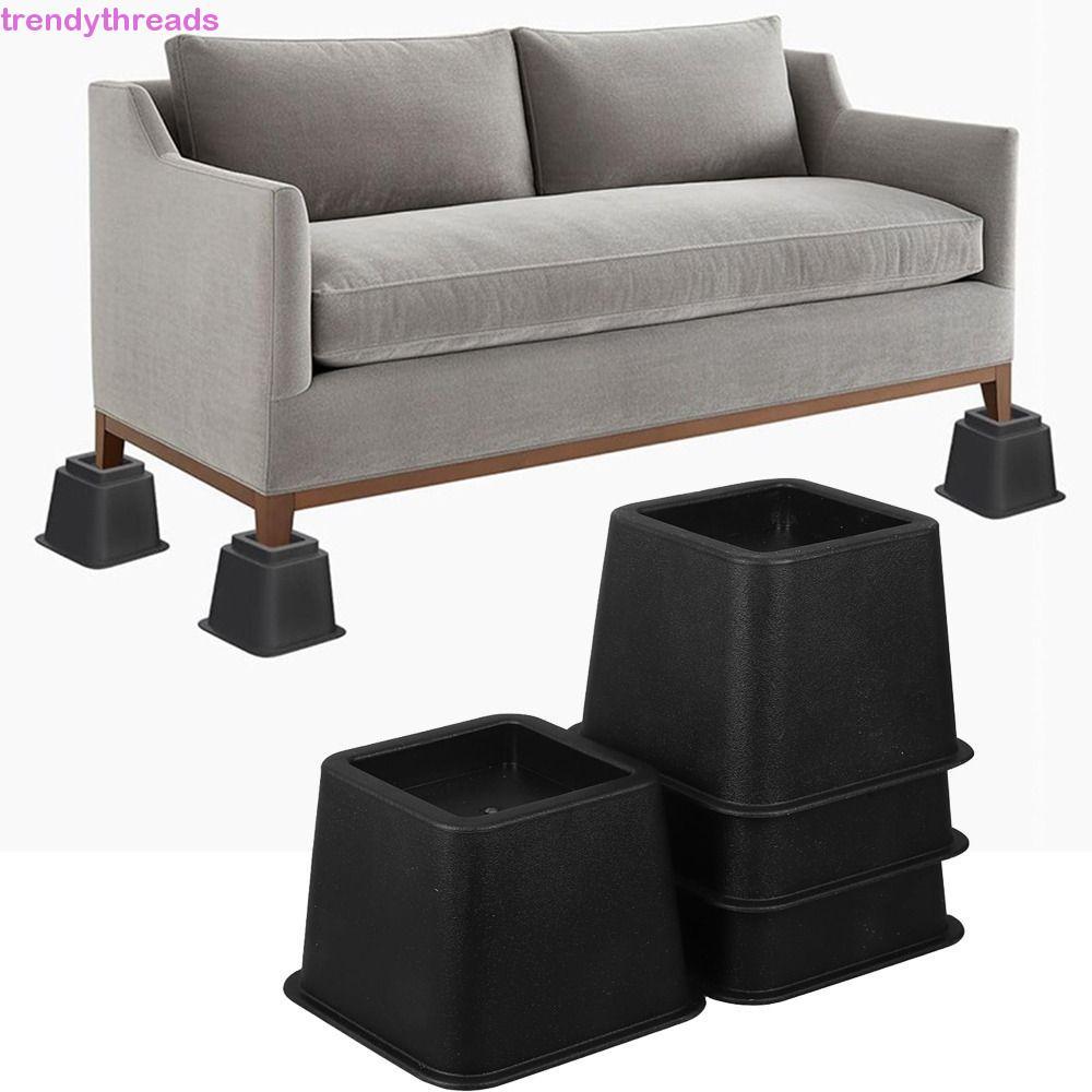 TRENDYTHREADS 4 ชิ้นเฟอร์นิเจอร์ขา Risers, Heavy Duty Shock-Absorbing ...