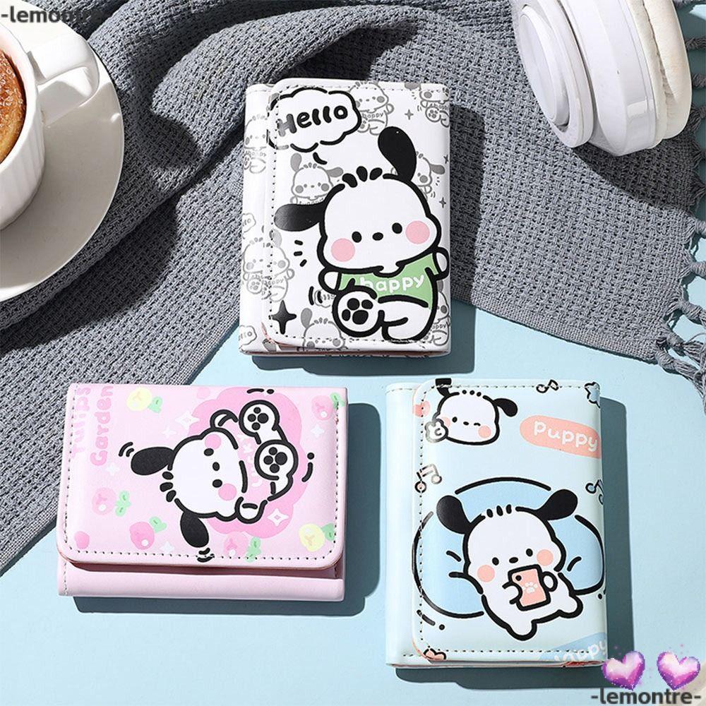 LEMONTE กระเป๋าสตางค์ใบสั้น หนังPU มีหลายช่องและดีไซน์ลายลูกสุนัข ...