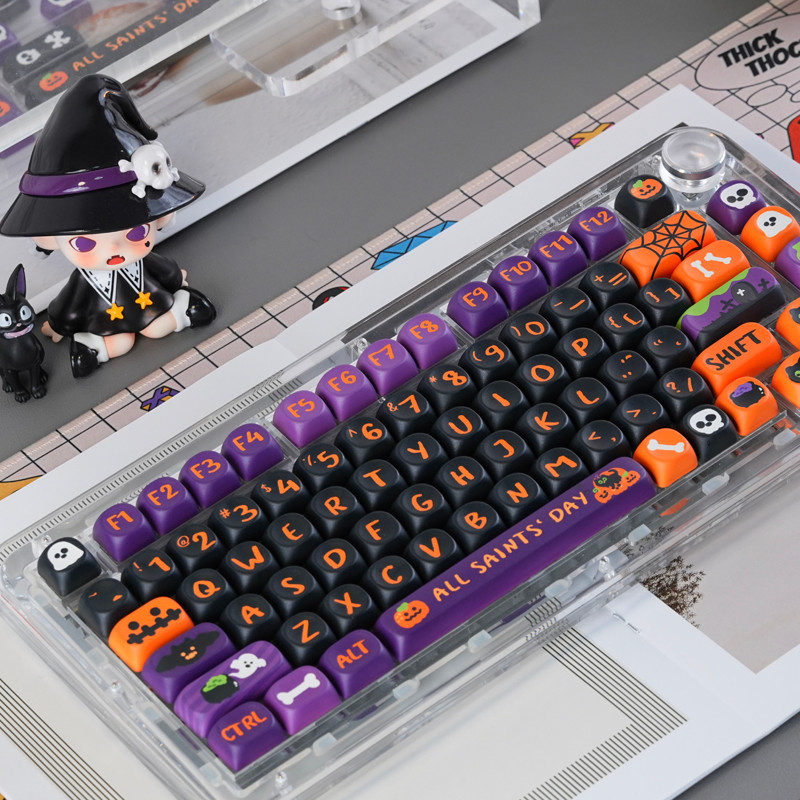 MOA Profile Custom Cool Keyboard Keycaps ฮาโลวีน Dye Sublimation PBT ...