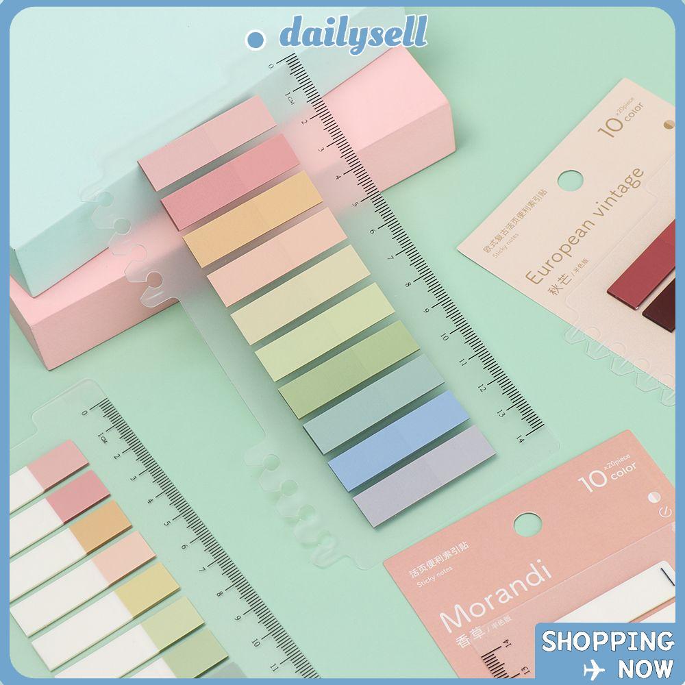 DAILY Sticky Notes ความแปลกใหม่ DIY Tab Strip Label อุปกรณ์สํานักงาน ...