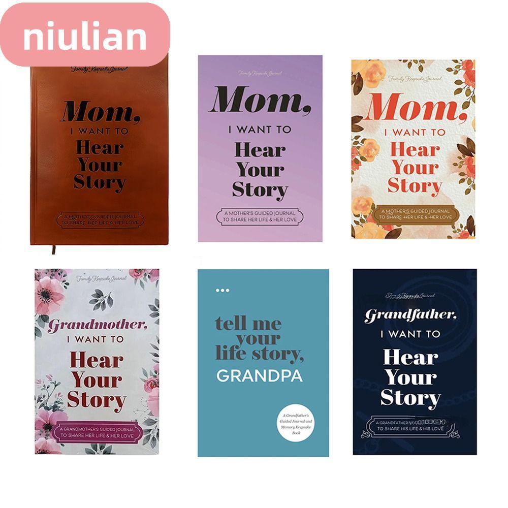 NIULIAN I Want Hear Your Story Notebook, Mom/Grandpa I Want