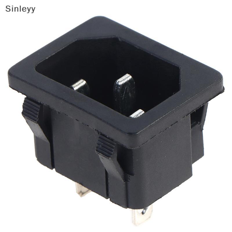 NLE AC Socket 3 Pin 250V Rocker Switch 10A Inlet Plug Connector Socket ...