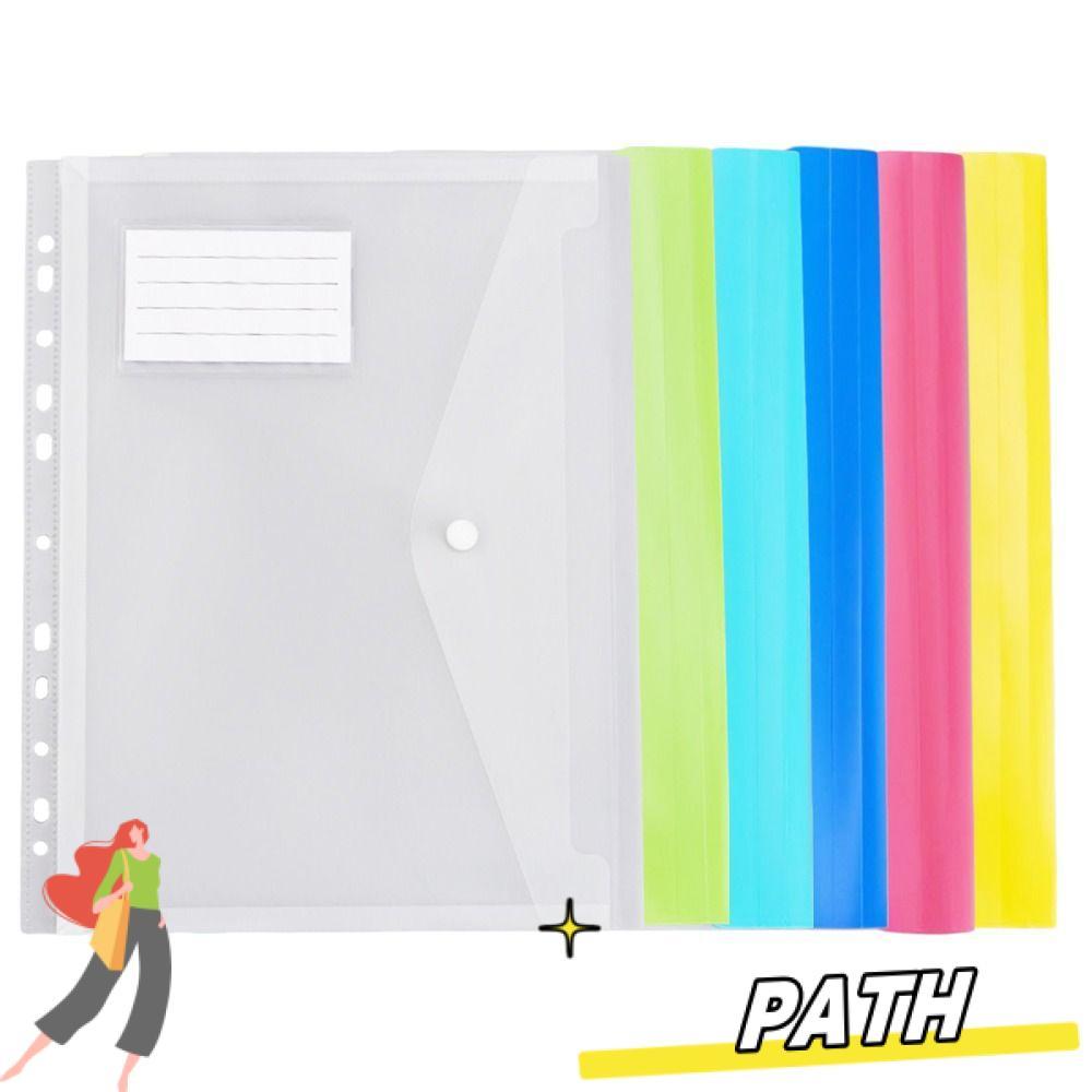 PATH 6 pcs Binder โฟลเดอร์, PP Binder กระเป๋า, ปุ่มที่สมบูรณ์แบบปิดขนาด ...
