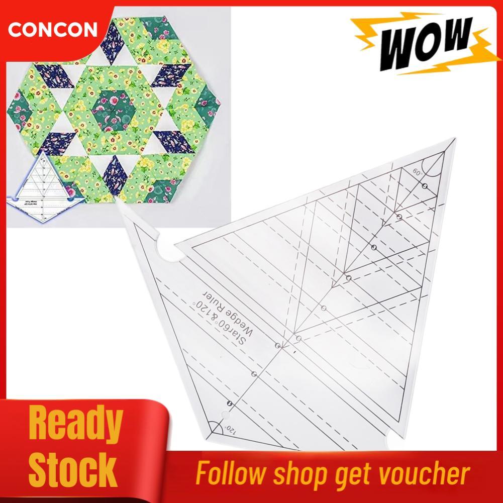 Concon Concon Sewing Wedge Ruler มัลติฟังก์ชั่น 60 และ 120 องศาอะคริลิค ...