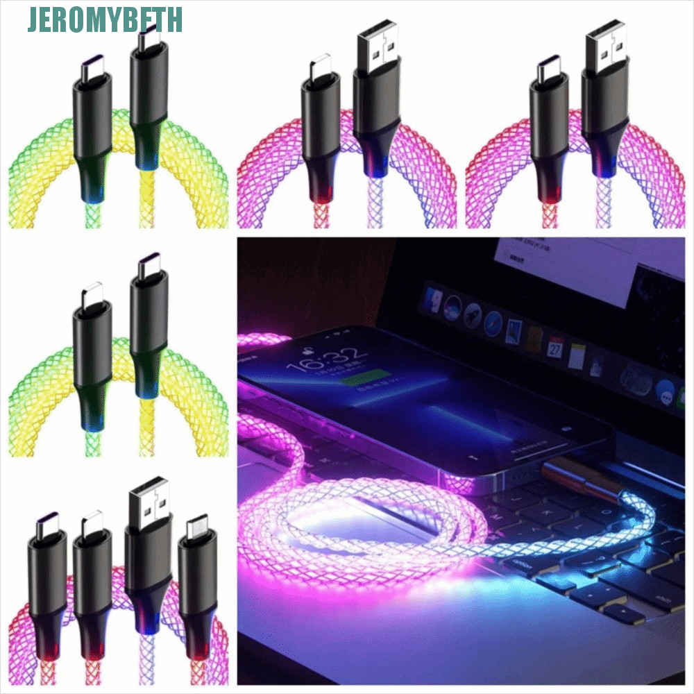 JEROMYBF RGB Fast สายชาร์จ, 66W 6A Fast CHARGING RGB Streamer สายเรือง ...
