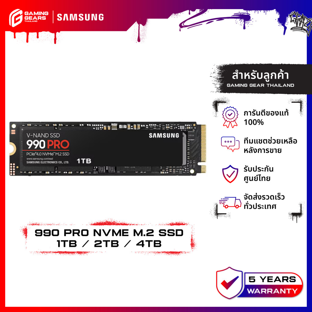 SSD NVMe 990 PRO 1TB PCIe 4.0 - Ultra Rapide 7450MB/s, Neuf Pour PC/gaming
