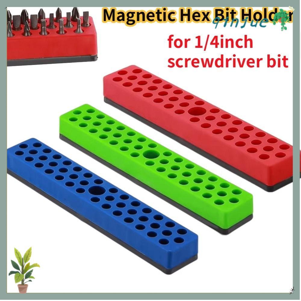 QINJUE Magnetic Hex Bit Holder Organizer,พลาสติกสีทึบ + ไขควงแม่เหล็ก ...