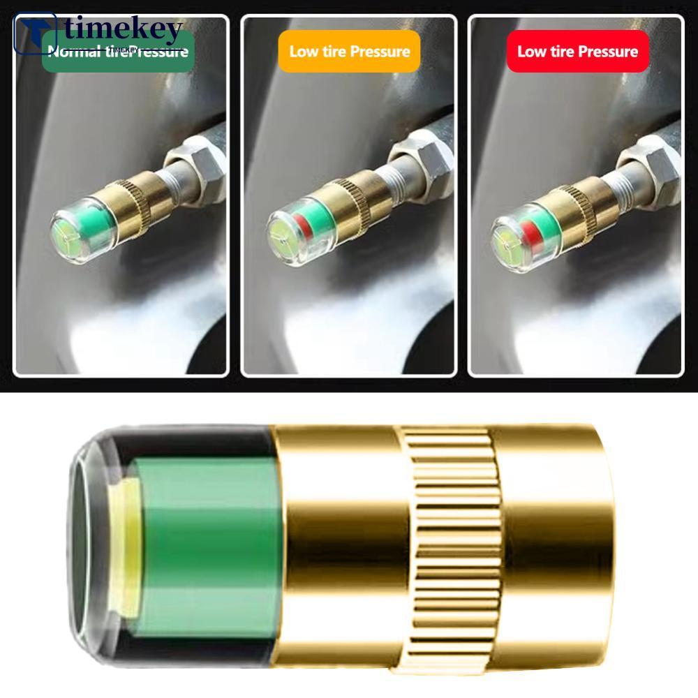 TME หมวกตรวจสอบความดันยางรถ Visual Air Pressure Check Valve Caps Safety ...